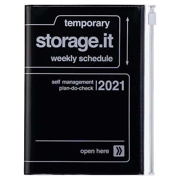 MARK'S 2021 Taschenkalender A6 vertikal, Storage.it, Black