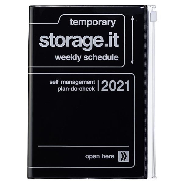 MARK'S 2021 Taschenkalender B6 vertikal, Storage.it, Black