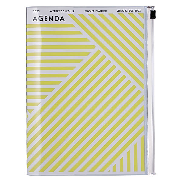 MARK'S 2022/2023 Taschenkalender A5 vertikal, Geometric Pattern, YELLOW