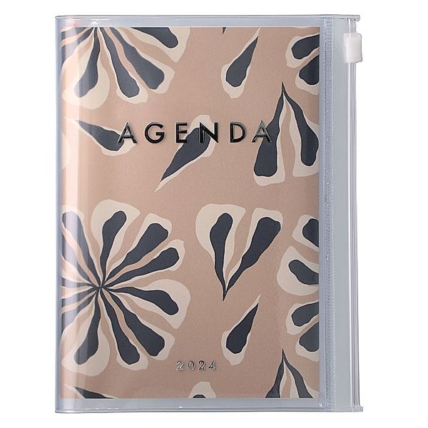 MARK'S 2023/2024 Taschenkalender A6 vertikal, Abstract, Beige