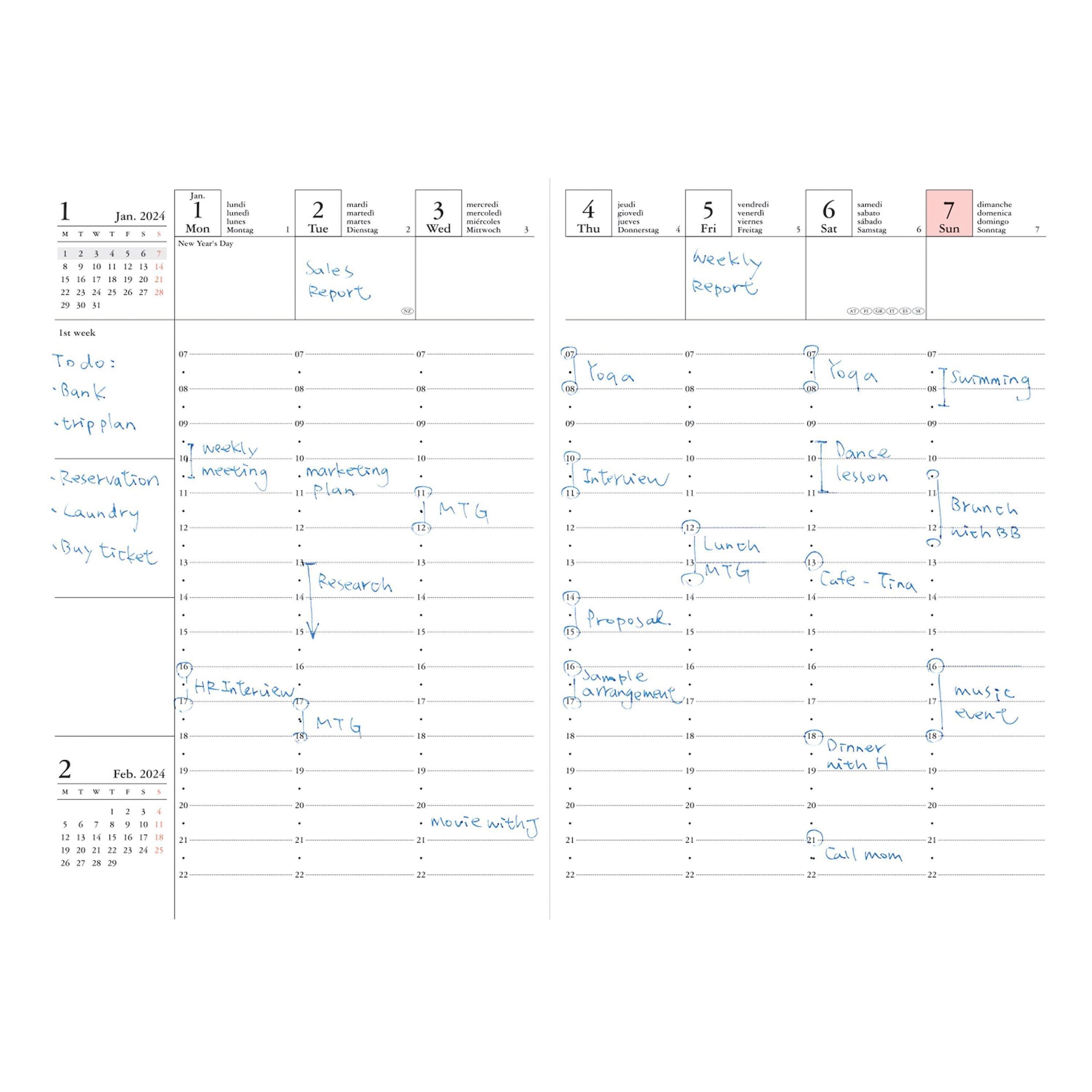 MARK'S 2023 2024 Taschenkalender A6 vertikal, COLORS, Blue online kaufen -  Orbisana