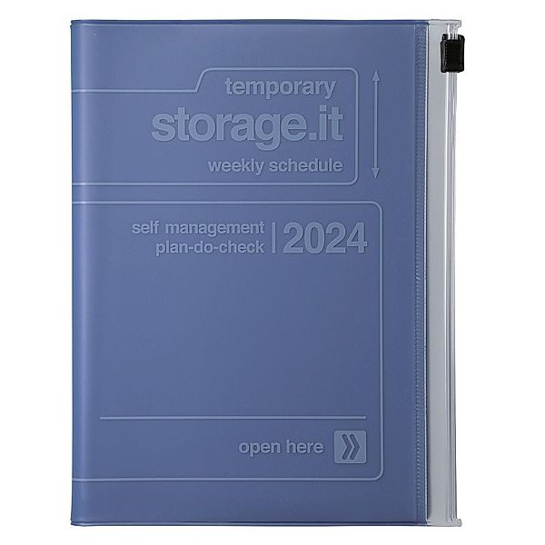 MARK'S 2023/2024 Taschenkalender A6 vertikal, Storage it, Navy