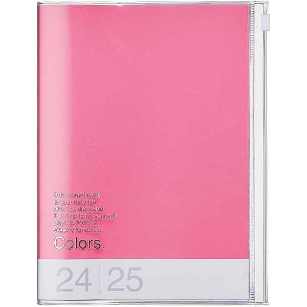 MARK'S 2024/2025 Taschenkalender A5 vertikal, COLORS, Pink