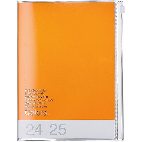 MARK'S 2024/2025 Taschenkalender A5 vertikal, COLORS, Orange