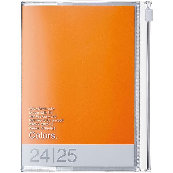 MARK'S 2024/2025 Taschenkalender A6 vertikal, COLORS, Orange