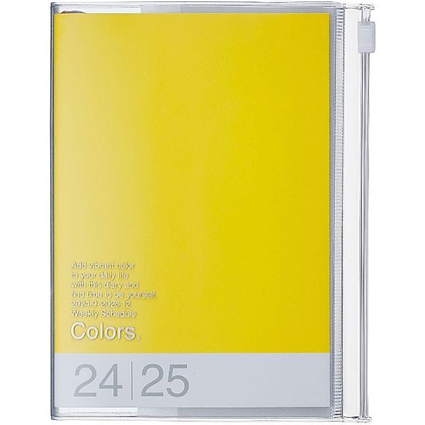 MARK'S 2024/2025 Taschenkalender A6 vertikal, COLORS, Yellow