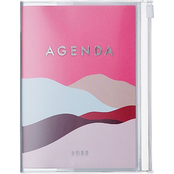 MARK'S 2024/2025 Taschenkalender A6 vertikal, Mountain, Pink