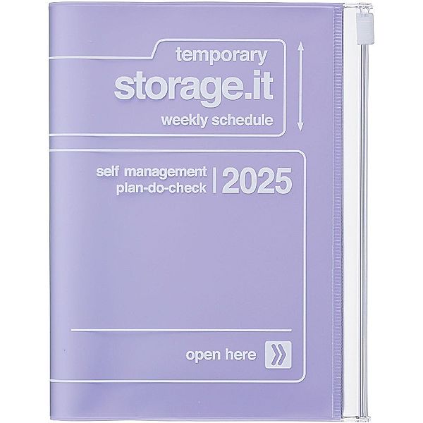 MARK'S 2024/2025 Taschenkalender A6 vertikal, Storage it, Purple