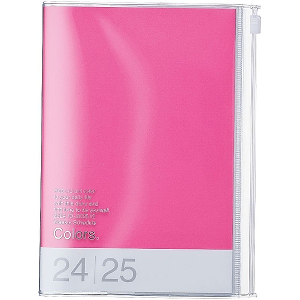 MARK'S 2024/2025 Taschenkalender B6 vertikal, Colors, Pink