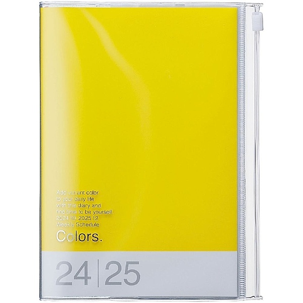 MARK'S 2024/2025 Taschenkalender B6 vertikal, Colors, Yellow