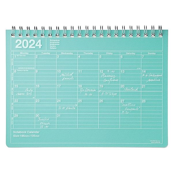 MARK'S 2024 Tischkalender S, Green