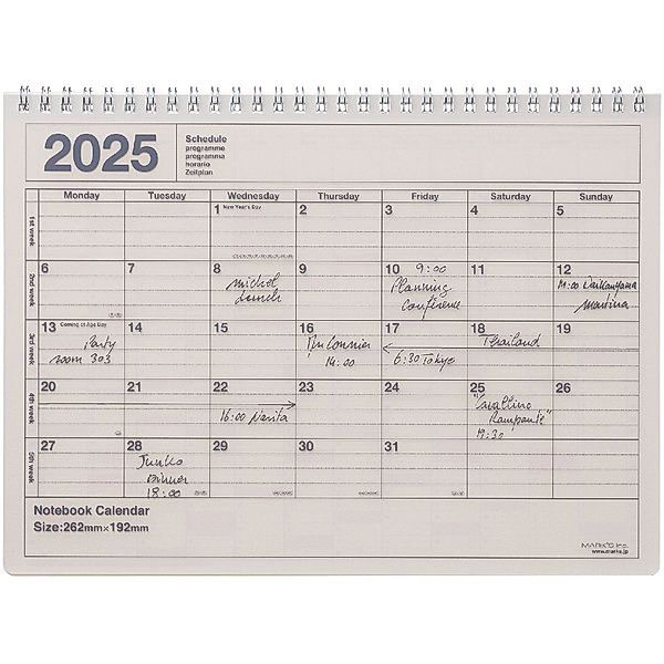 MARK'S 2025 Tischkalender M, Ivory