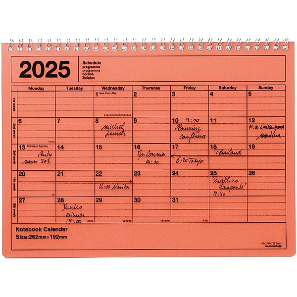 MARK'S 2025 Tischkalender M, Orange