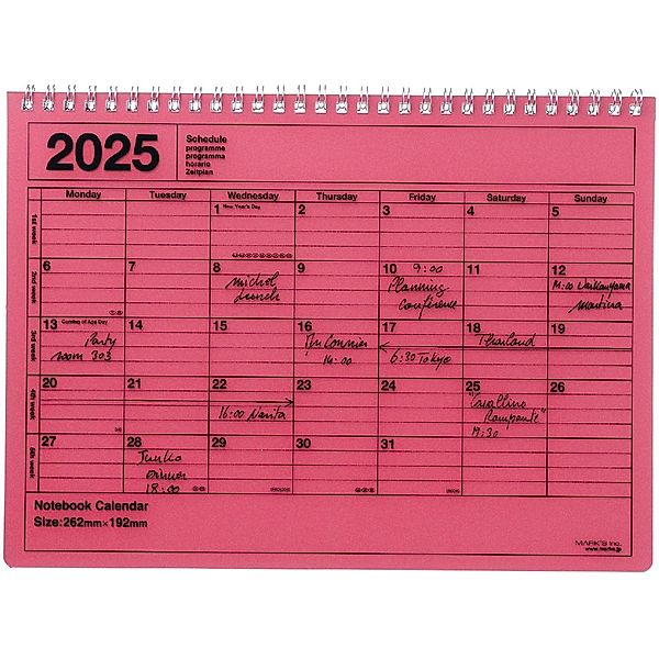 MARK'S 2025 Tischkalender M, Red