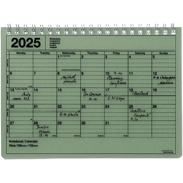 MARK'S 2025 Tischkalender S, Khaki