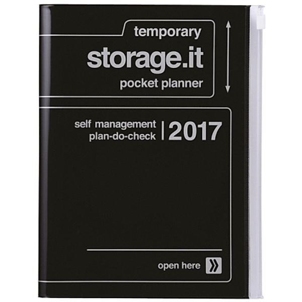 MARK'S Taschenkalender A5 vertikal, Storage.it, Black 2016/2017