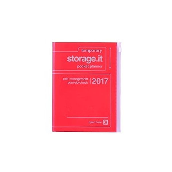MARK'S Taschenkalender A5 vertikal, Storage.it, Red orange 2016/2017