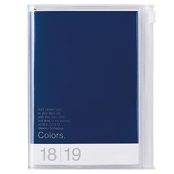 MARK'S Taschenkalender A6 vertikal, COLORS, Blue 2018/2019