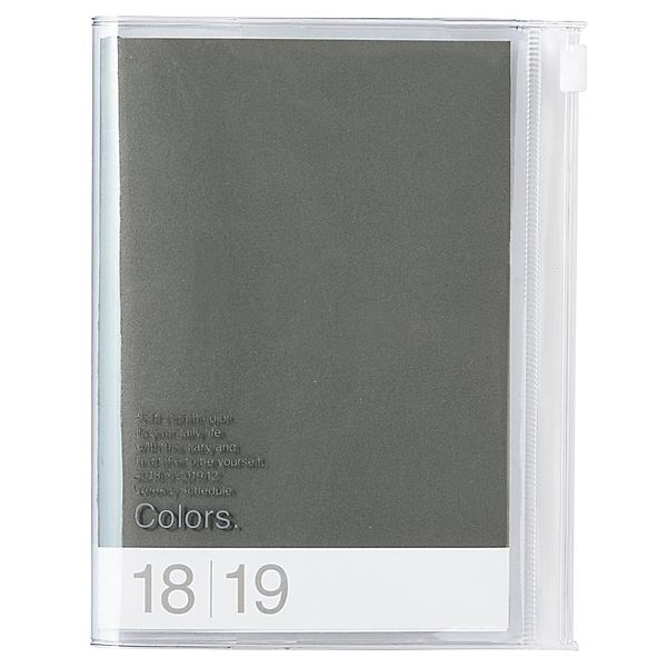 MARK'S Taschenkalender A6 vertikal, COLORS, Grey 2018/2019