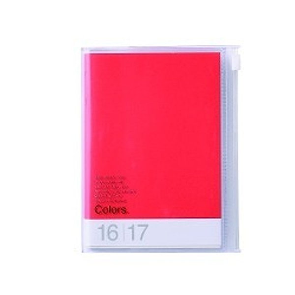 MARK'S Taschenkalender A6 vertikal, COLORS, Red 2016/2017