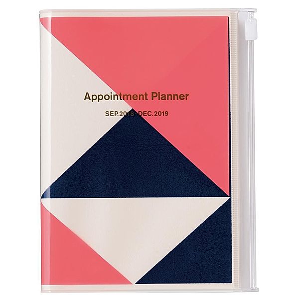 MARK'S Taschenkalender A6 vertikal, Geometric Pattern, PINK 2018/2019