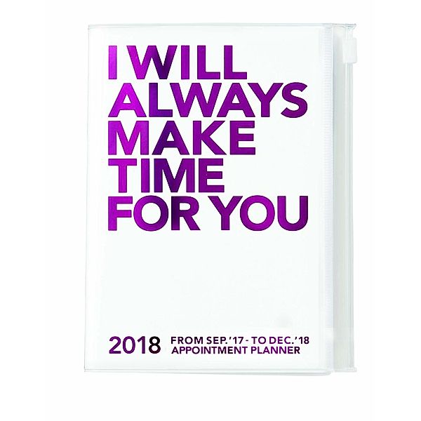 MARK'S Taschenkalender A6 vertikal, MAKE TIME, Pink 2018