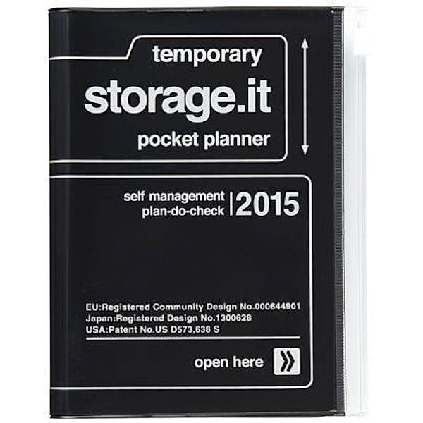 MARK'S Taschenkalender A6 vertikal, Storage.it, Black 2015