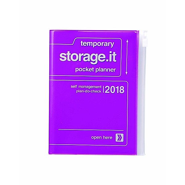 MARK'S Taschenkalender A6 vertikal, Storage.it, Purple 2018