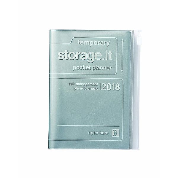 MARK'S Taschenkalender A6 vertikal, Storage.it, Silver 2018