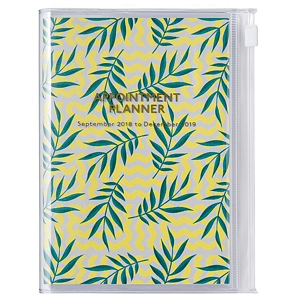MARK'S Taschenkalender A6 vertikal, Wild Pattern, Leaf 2018/2019