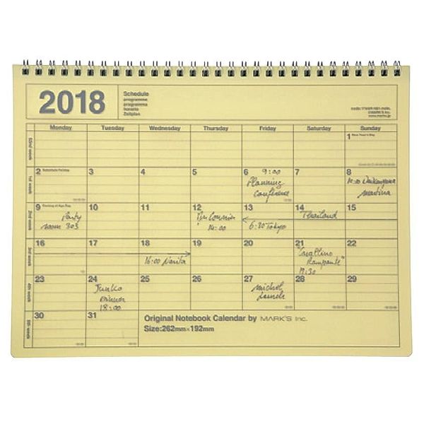MARK'S Tischkalender M Yellow 2018