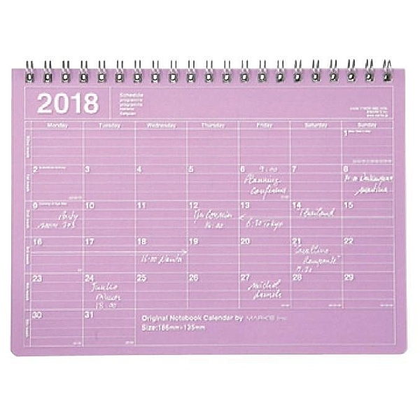 MARK'S Tischkalender S Purple 2018