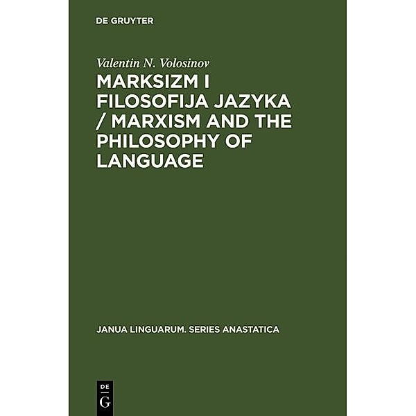 Marksizm i filosofija Jazyka / Marxism and the Philosophy of Language, Valentin N. Volosinov