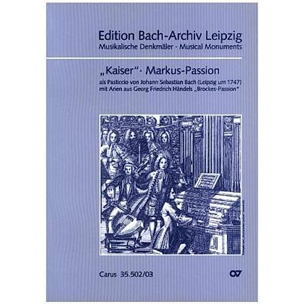 Markus-Passion, Klavierauszug, Johann Sebastian Bach