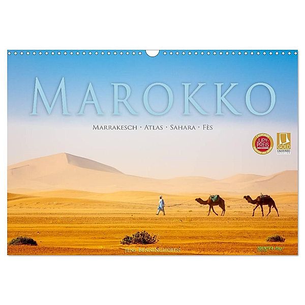 Marokko: Marrakesch, Atlas, Sahara, Fès (Wandkalender 2024 DIN A3 quer), CALVENDO Monatskalender, Jens Benninghofen
