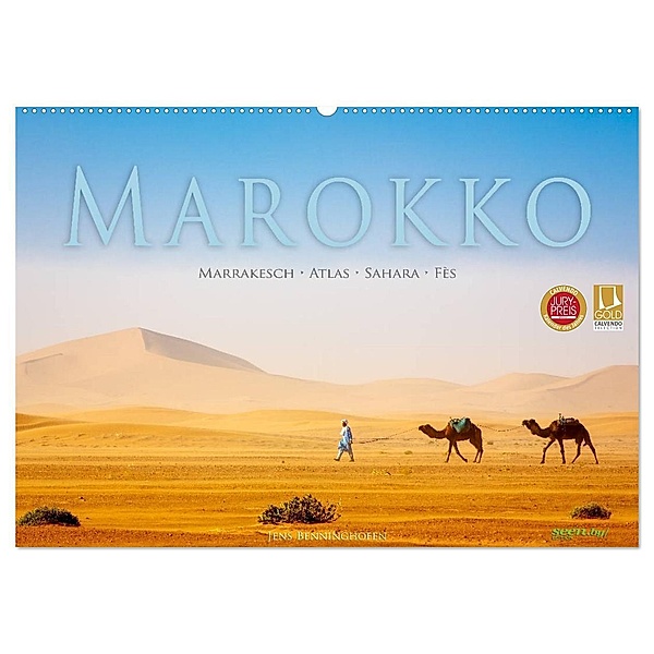 Marokko: Marrakesch, Atlas, Sahara, Fès (Wandkalender 2024 DIN A2 quer), CALVENDO Monatskalender, Jens Benninghofen
