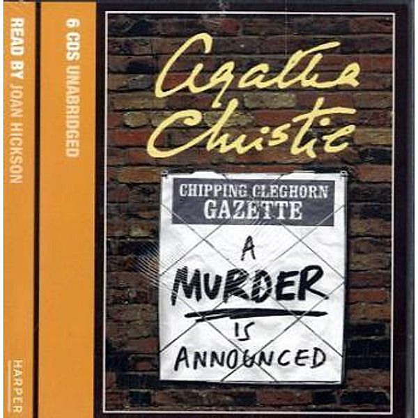 Marple - Book 5 - A Murder is Announced,6 Audio-CDs, Agatha Christie