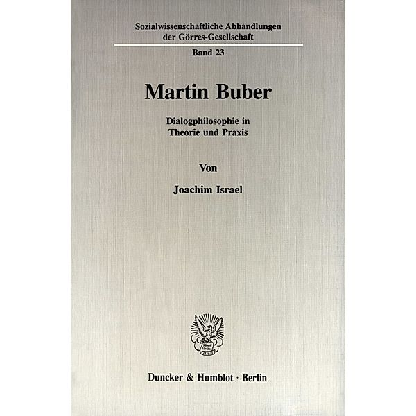 Martin Buber., Joachim Israel