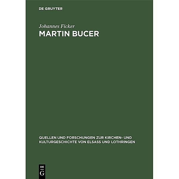 Martin Bucer, Johannes Ficker