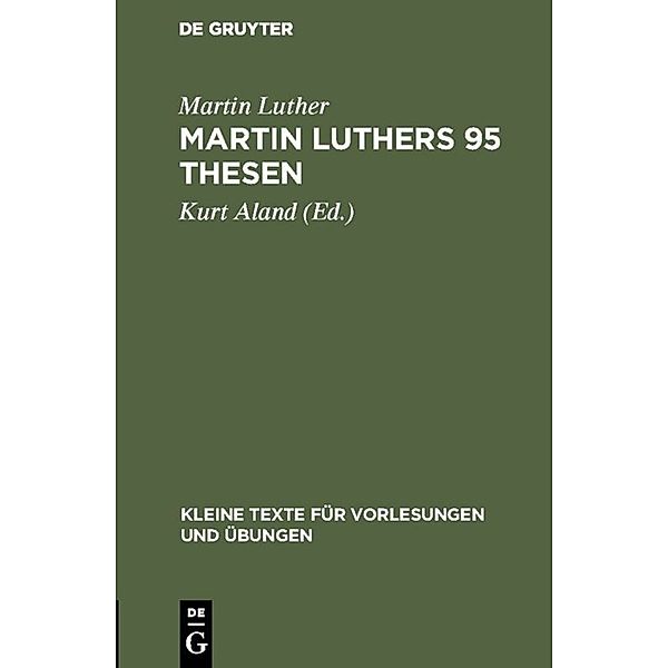 Martin Luthers 95 Thesen, Martin Luther