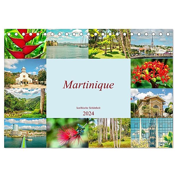 Martinique - karibische Schönheit (Tischkalender 2024 DIN A5 quer), CALVENDO Monatskalender, Nina Schwarze