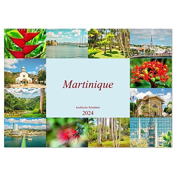 Martinique - karibische Schönheit (Wandkalender 2024 DIN A2 quer), CALVENDO Monatskalender, Nina Schwarze