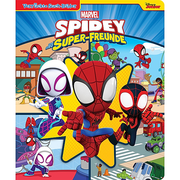Marvel Spidey und seine Super-Freunde - Verrückte Such-Bilder, gross - Wimmelbuch - Pappbilderbuch mit wattiertem Umschlag