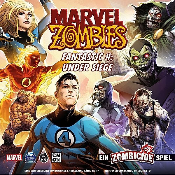 Asmodee, Cool Mini or Not Marvel Zombies - Fantastic 4 Under Siege, Michael Shinall, Fabio Cury