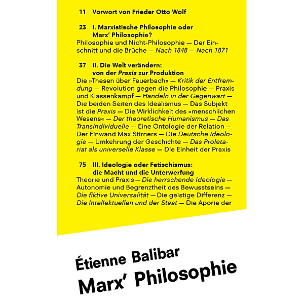 Marx' Philosophie, Étienne Balibar