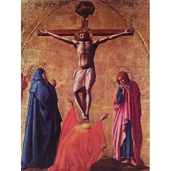 Masaccio - Polyptychon für Santa Maria del Carmine in Pisa, Bekrönung: Kreuzigung Christi - 100 Teile (Puzzle)