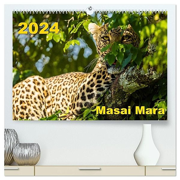 Masai Mara 2024 (hochwertiger Premium Wandkalender 2024 DIN A2 quer), Kunstdruck in Hochglanz, Dr. Gerd-Uwe Neukamp