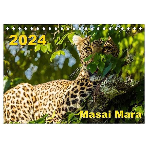 Masai Mara 2024 (Tischkalender 2024 DIN A5 quer), CALVENDO Monatskalender, Dr. Gerd-Uwe Neukamp