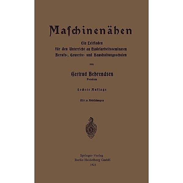 Maschinennähen, Gertrud Behrendsen