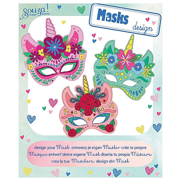 Souza for kids Masken-Bastelset EINHORN mit 3 Masken